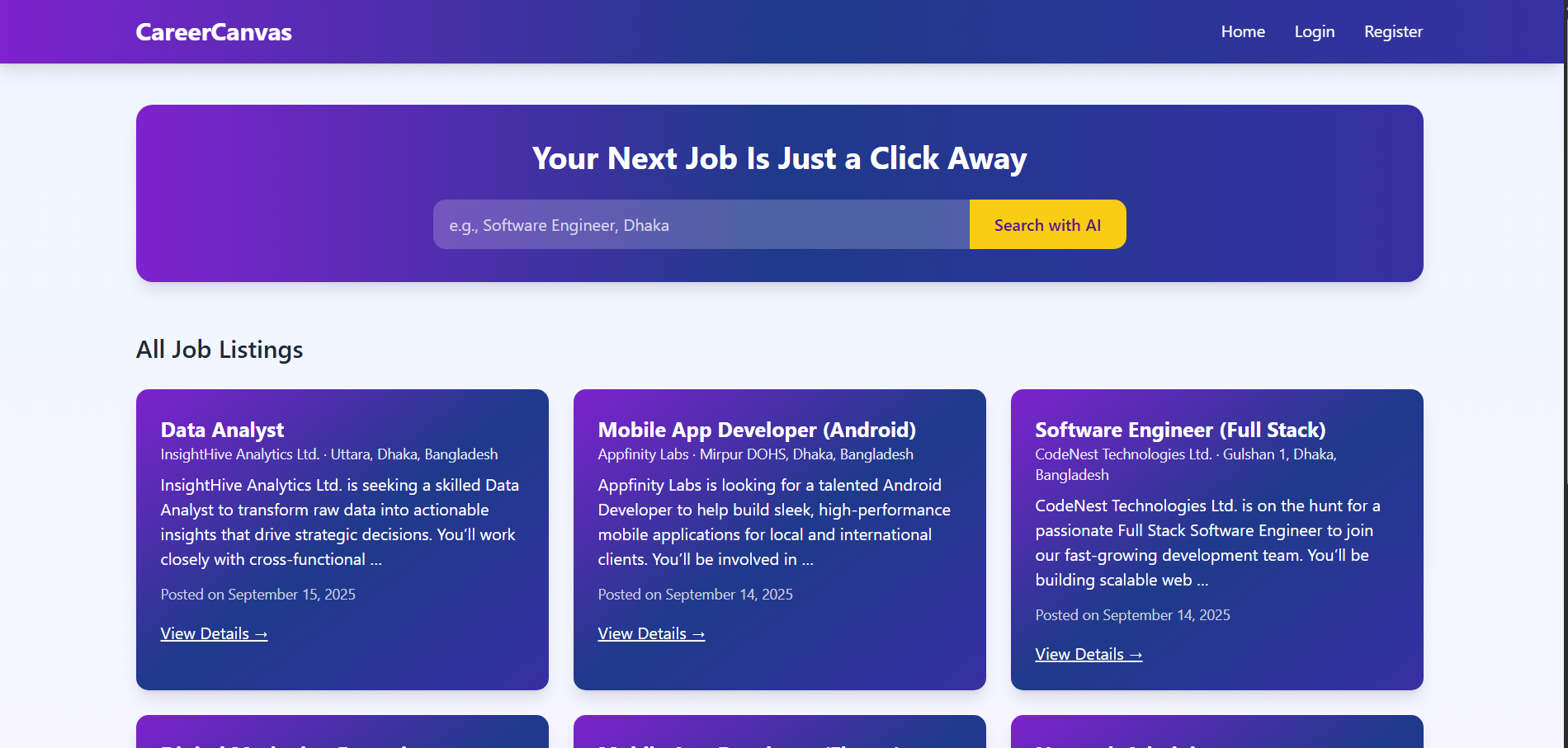 CareerCanvas Screenshot