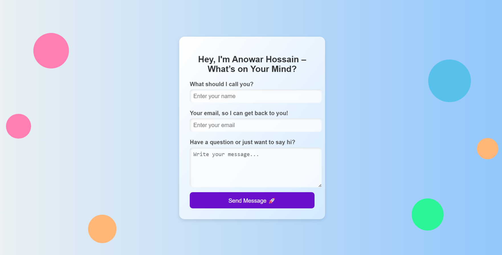 Contact-Form Screenshot